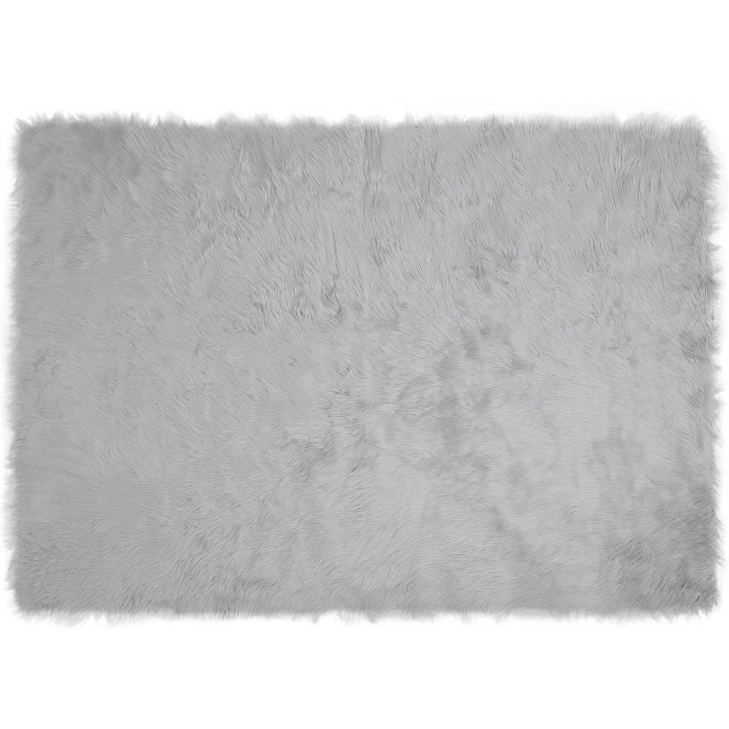 Faux Sheepskin Rug TAFALLA Grey 140 x 200 cm Polyester