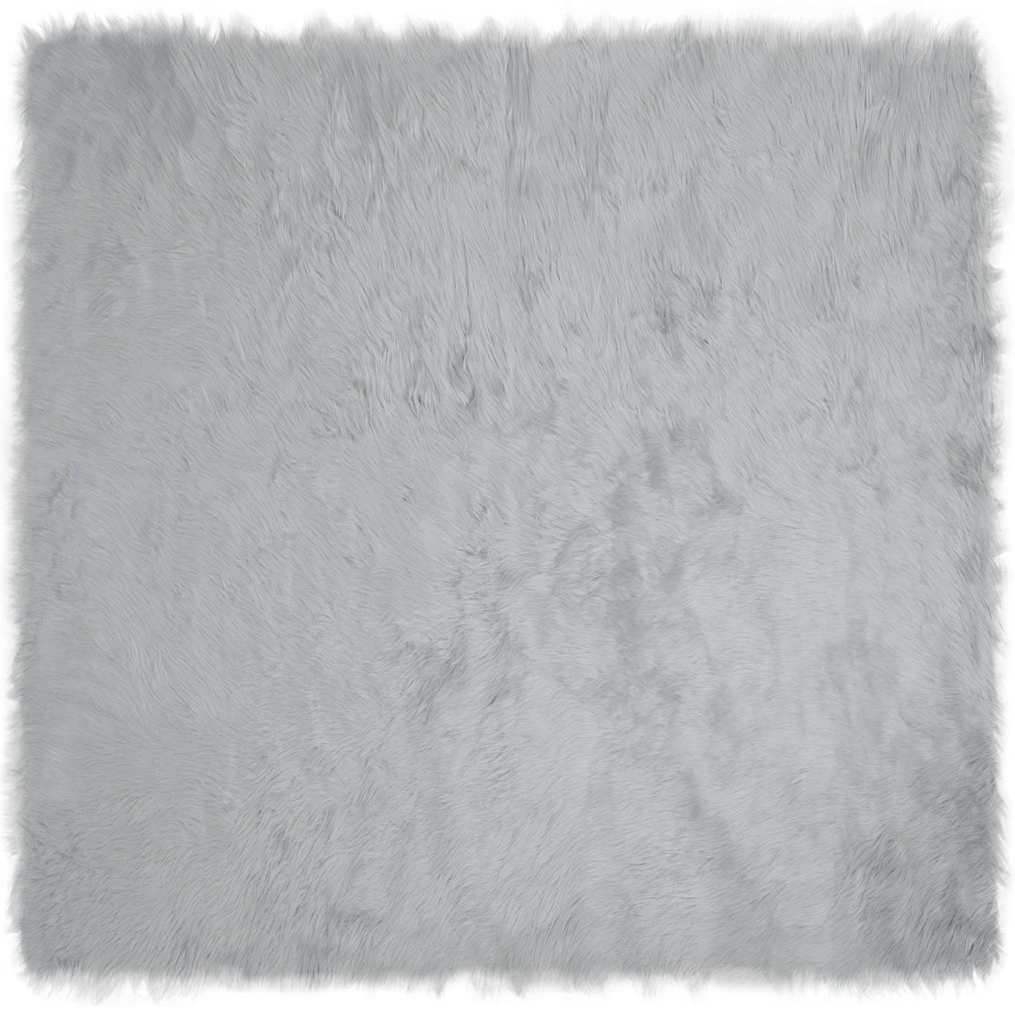 Faux Sheepskin Rug TAFALLA Grey 160 x 160 cm Polyester