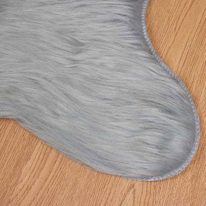 Faux Sheepskin Rug TAFALLA Grey 50 x 80 cm Polyester