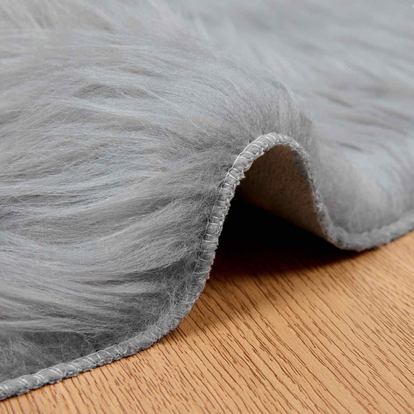 Faux Sheepskin Rug TAFALLA Grey 50 x 80 cm Polyester
