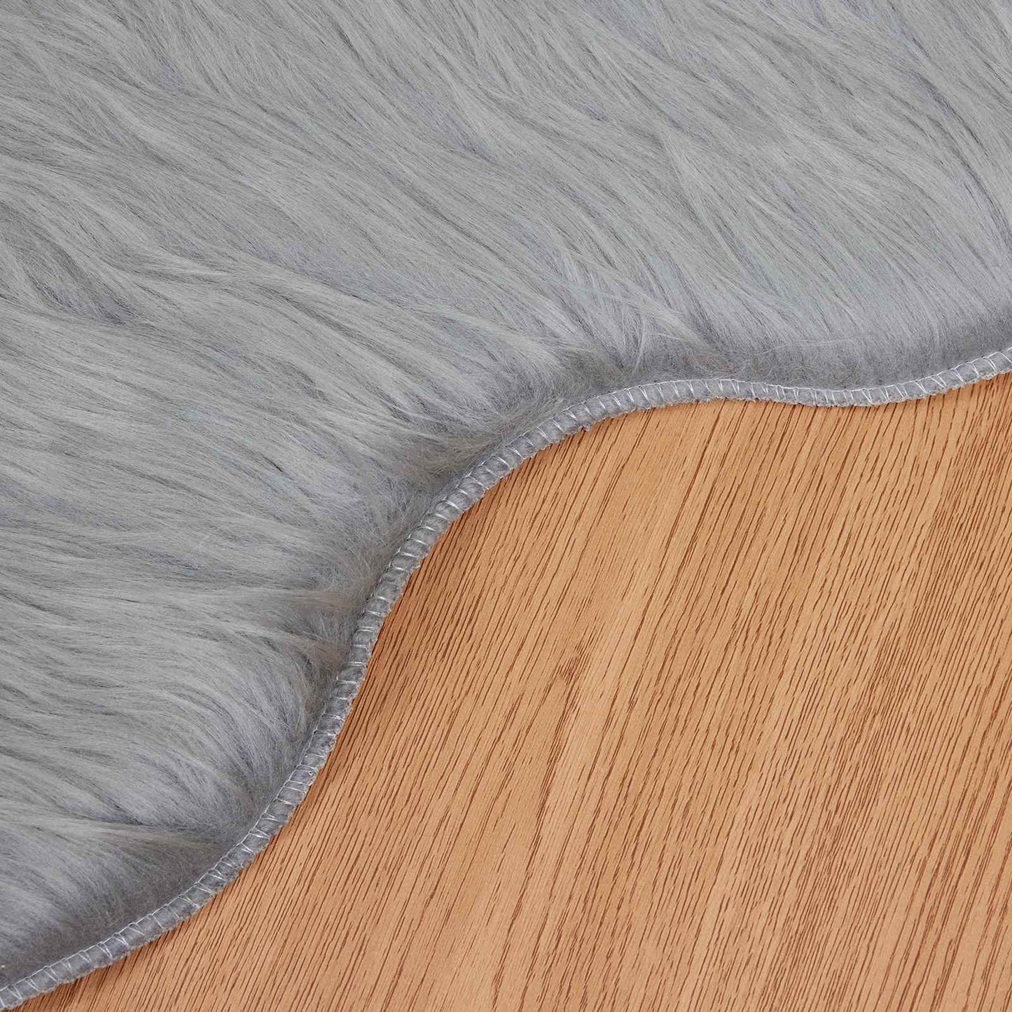 Faux Sheepskin Rug TAFALLA Grey 50 x 80 cm Polyester