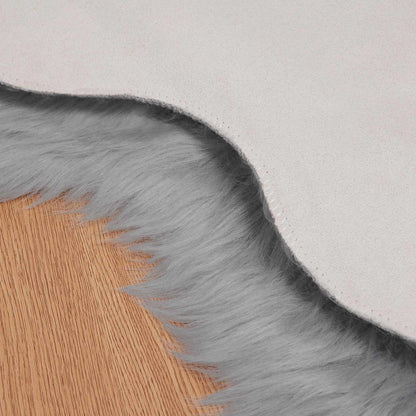 Faux Sheepskin Rug TAFALLA Grey 60 x 90 cm Polyester