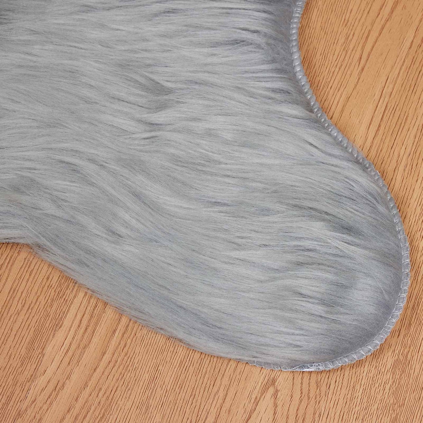 Faux Sheepskin Rug TAFALLA Grey 60 x 90 cm Polyester