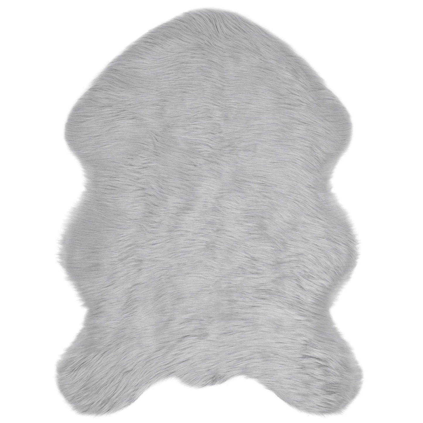 Faux Sheepskin Rug TAFALLA Grey 80 x 120 cm Polyester