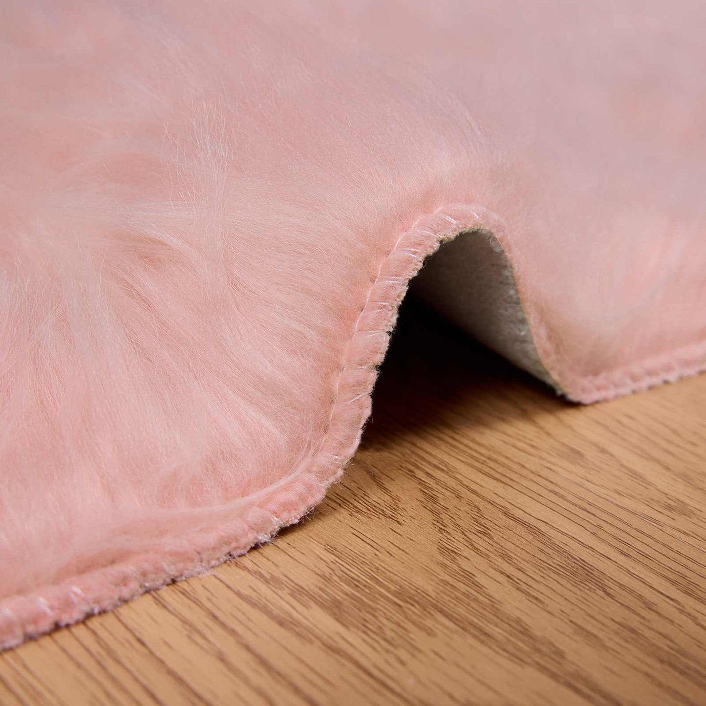 Faux Sheepskin Rug TAFALLA Pink 80 x 200 cm Polyester