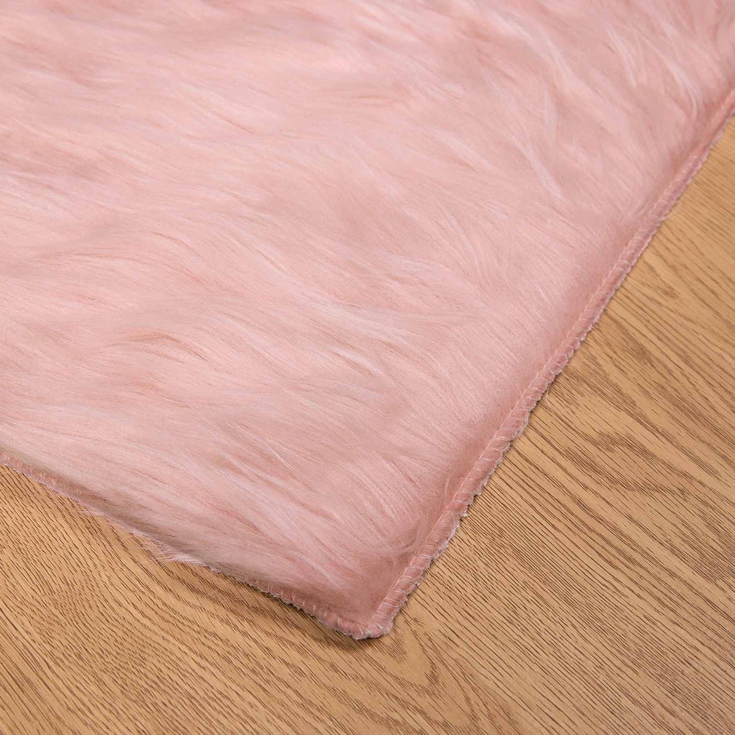 Faux Sheepskin Rug TAFALLA Pink 140 x 200 cm Polyester