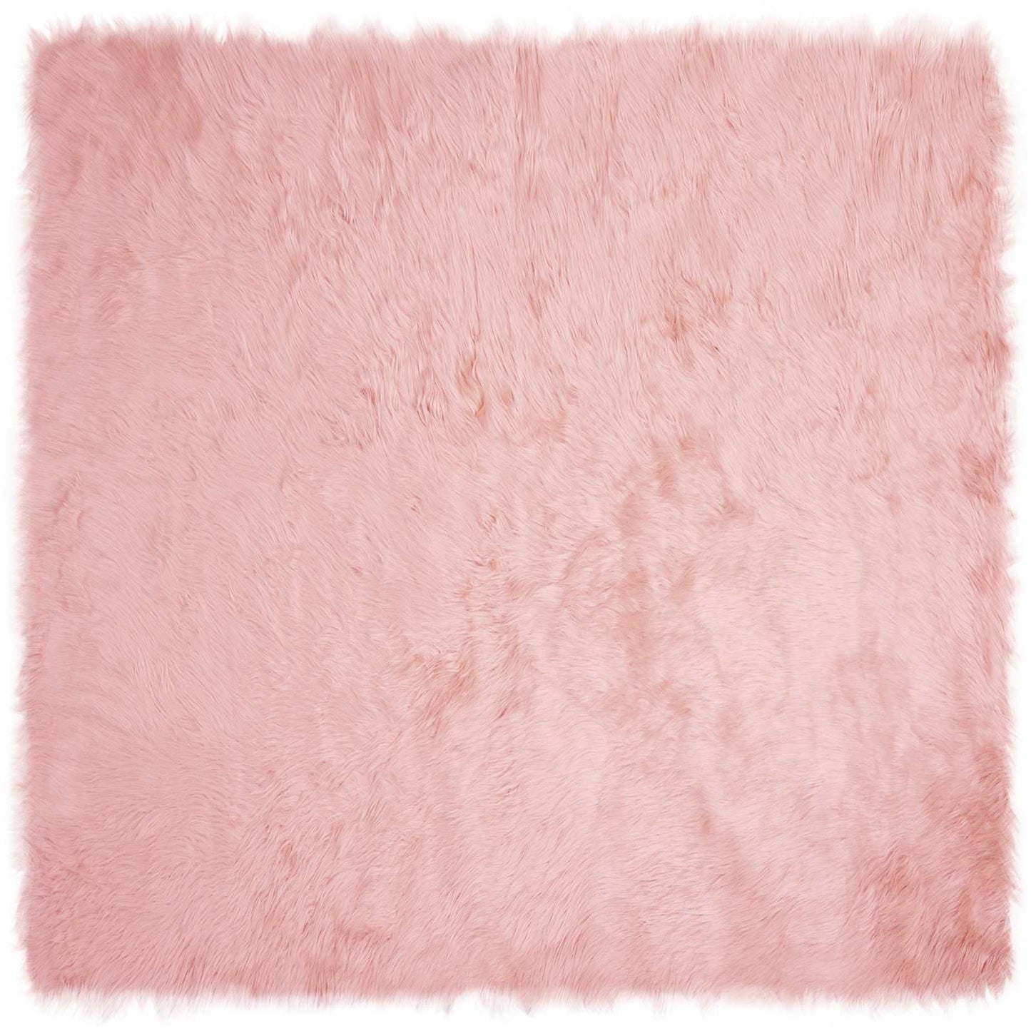 Faux Sheepskin Rug TAFALLA Pink 240 x 240 cm Polyester