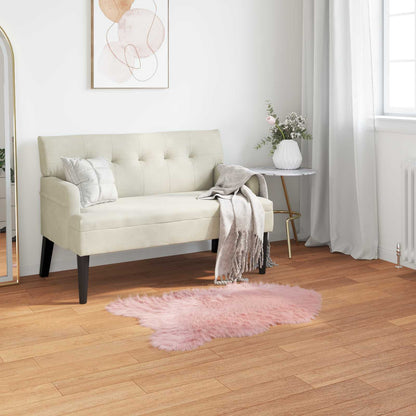 Faux Sheepskin Rug TAFALLA Pink 80 x 120 cm Polyester