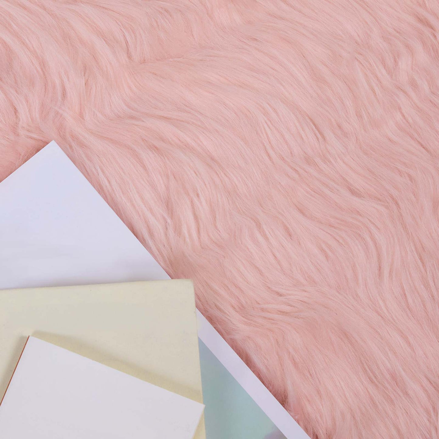 Faux Sheepskin Rug TAFALLA Pink 80 x 120 cm Polyester