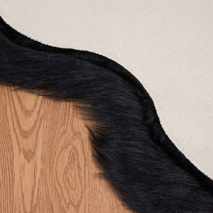 Faux Sheepskin Rug TAFALLA Black 50 x 80 cm Polyester