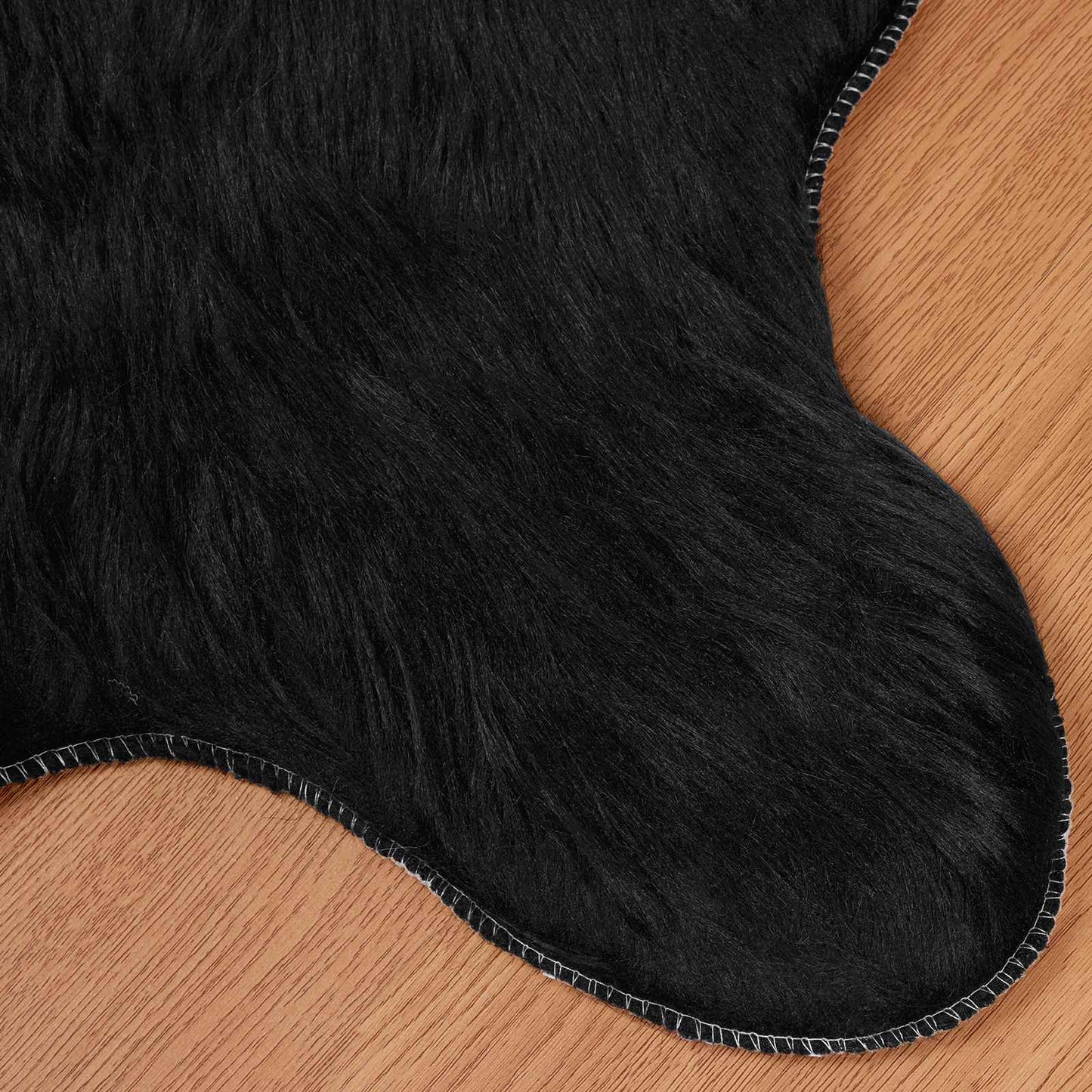 Faux Sheepskin Rug TAFALLA Black 60 x 90 cm Polyester