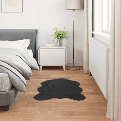 Faux Sheepskin Rug TAFALLA Black 60 x 90 cm Polyester