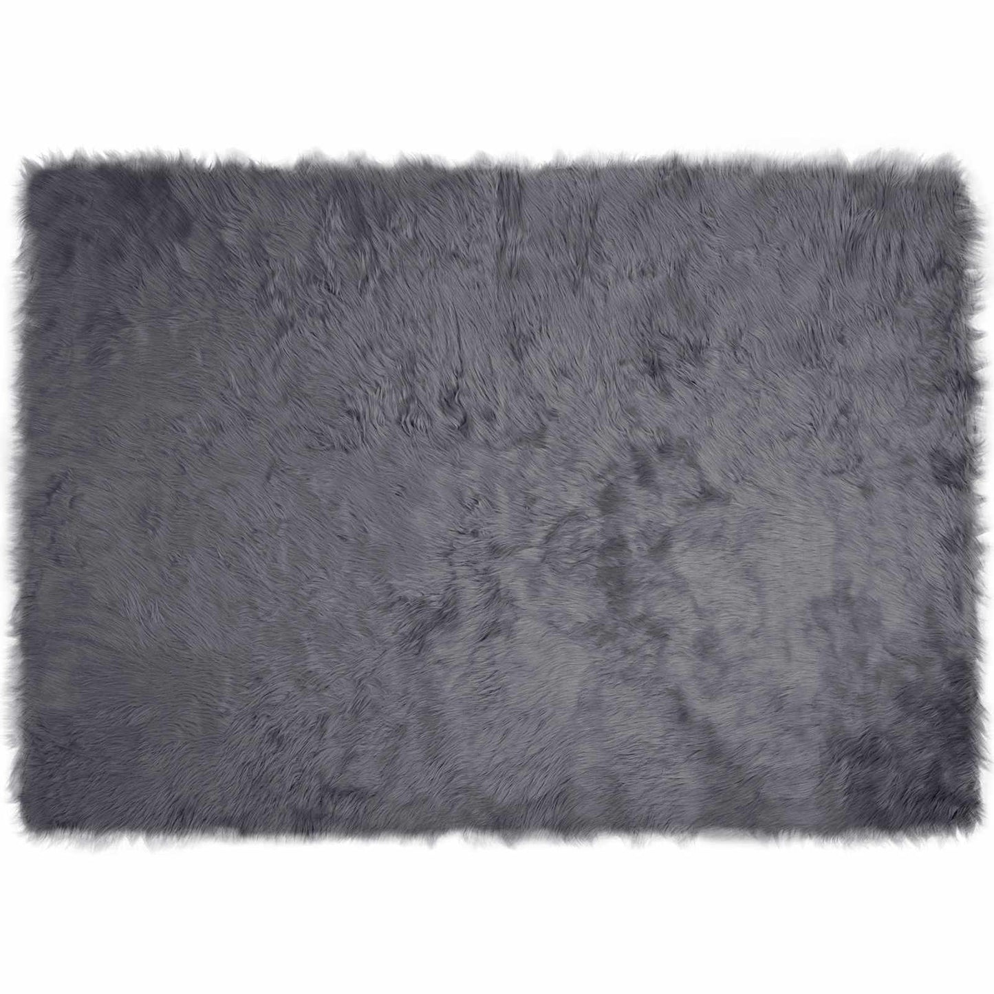 Faux Sheepskin Rug TAFALLA Anthracite 120 x 170 cm Polyester