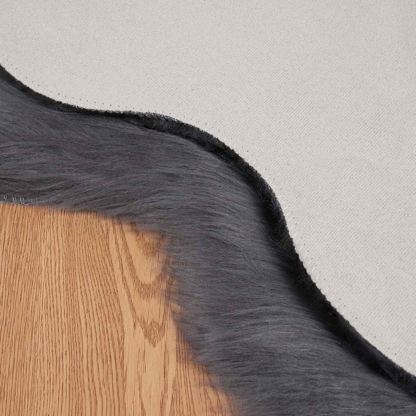 Faux Sheepskin Rug TAFALLA Anthracite 50 x 80 cm Polyester