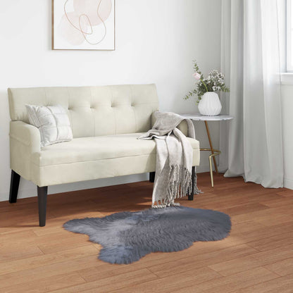 Faux Sheepskin Rug TAFALLA Anthracite 50 x 80 cm Polyester