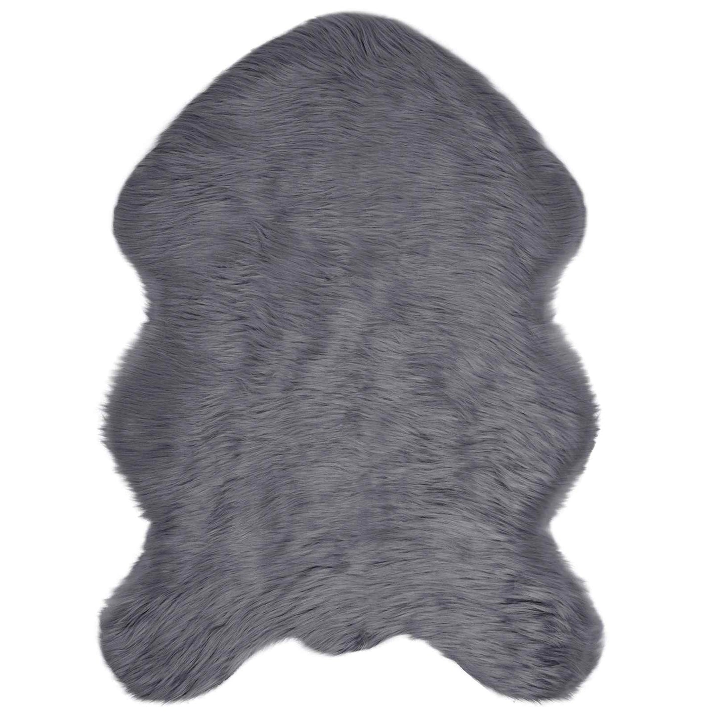 Faux Sheepskin Rug TAFALLA Anthracite 50 x 80 cm Polyester