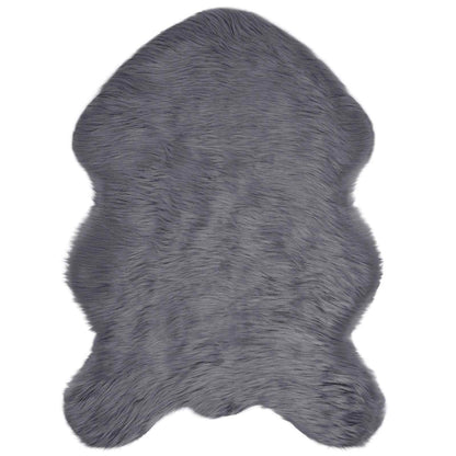 Faux Sheepskin Rug TAFALLA Anthracite 60 x 90 cm Polyester