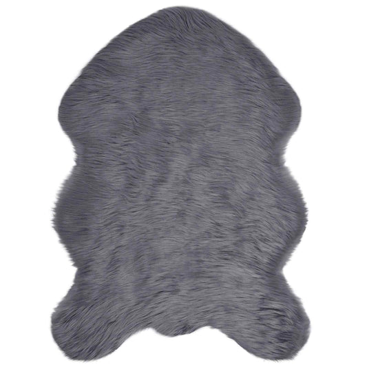 Faux Sheepskin Rug TAFALLA Anthracite 80 x 120 cm Polyester