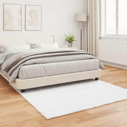 Anti-Slip Faux Rabbit Fur Rug OLITE White 120 x 120 cm