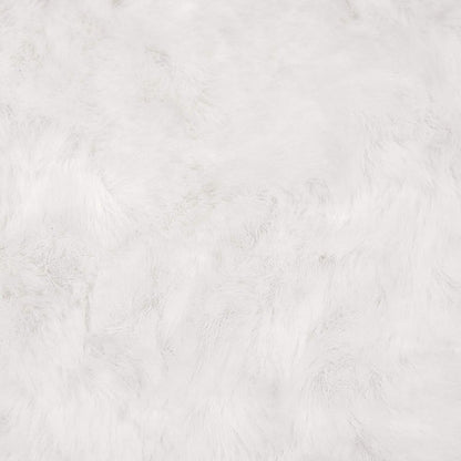 Anti-Slip Faux Rabbit Fur Rug OLITE White 80 x 120 cm Polyester