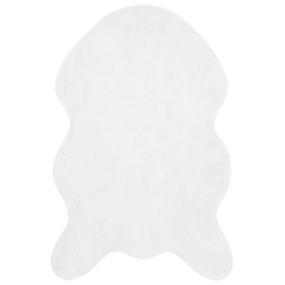Anti-Slip Faux Rabbit Fur Rug OLITE White 80 x 120 cm Polyester