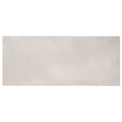 Anti-Slip Faux Rabbit Fur Rug OLITE Beige 100 x 200 cm