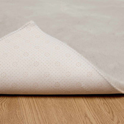 Anti-Slip Faux Rabbit Fur Rug OLITE Beige 200 x 200 cm