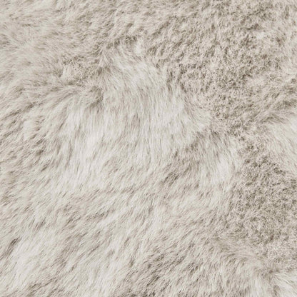 Anti-Slip Faux Rabbit Fur Rug OLITE Beige 200 x 200 cm