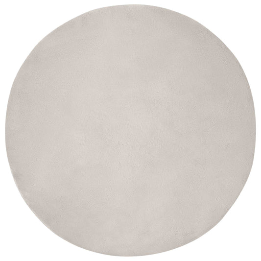 Anti-Slip Faux Rabbit Fur Rug OLITE Beige Ø 80 cm Polyester