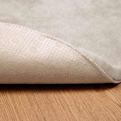 Anti-Slip Faux Rabbit Fur Rug OLITE Beige Ø 160 cm Polyester
