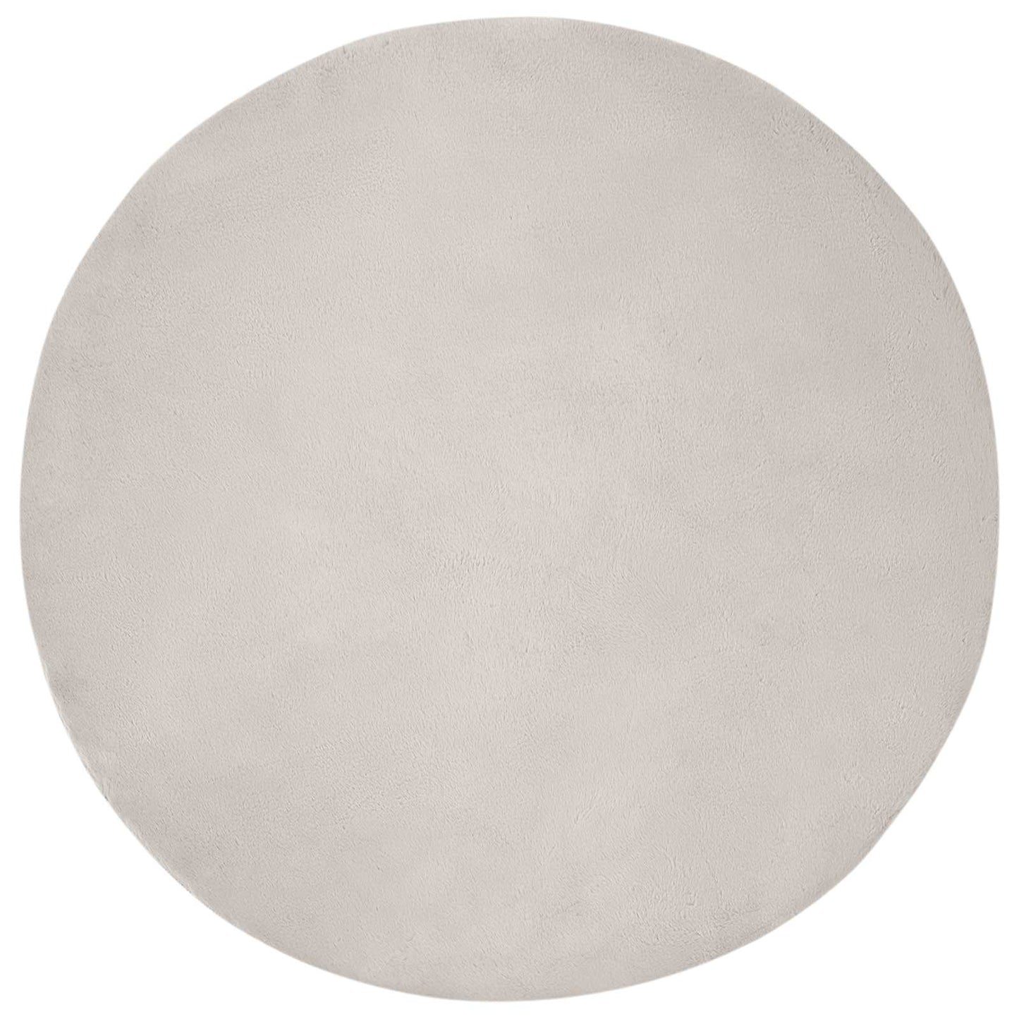Anti-Slip Faux Rabbit Fur Rug OLITE Beige Ø 160 cm Polyester