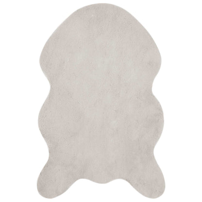Anti-Slip Faux Rabbit Fur Rug OLITE Beige 80 x 120 cm Polyester