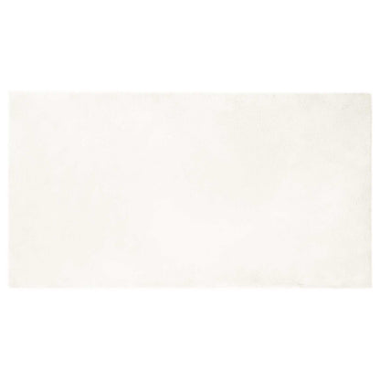 Anti-Slip Faux Rabbit Fur Rug OLITE Cream 60 x 110 cm Polyester
