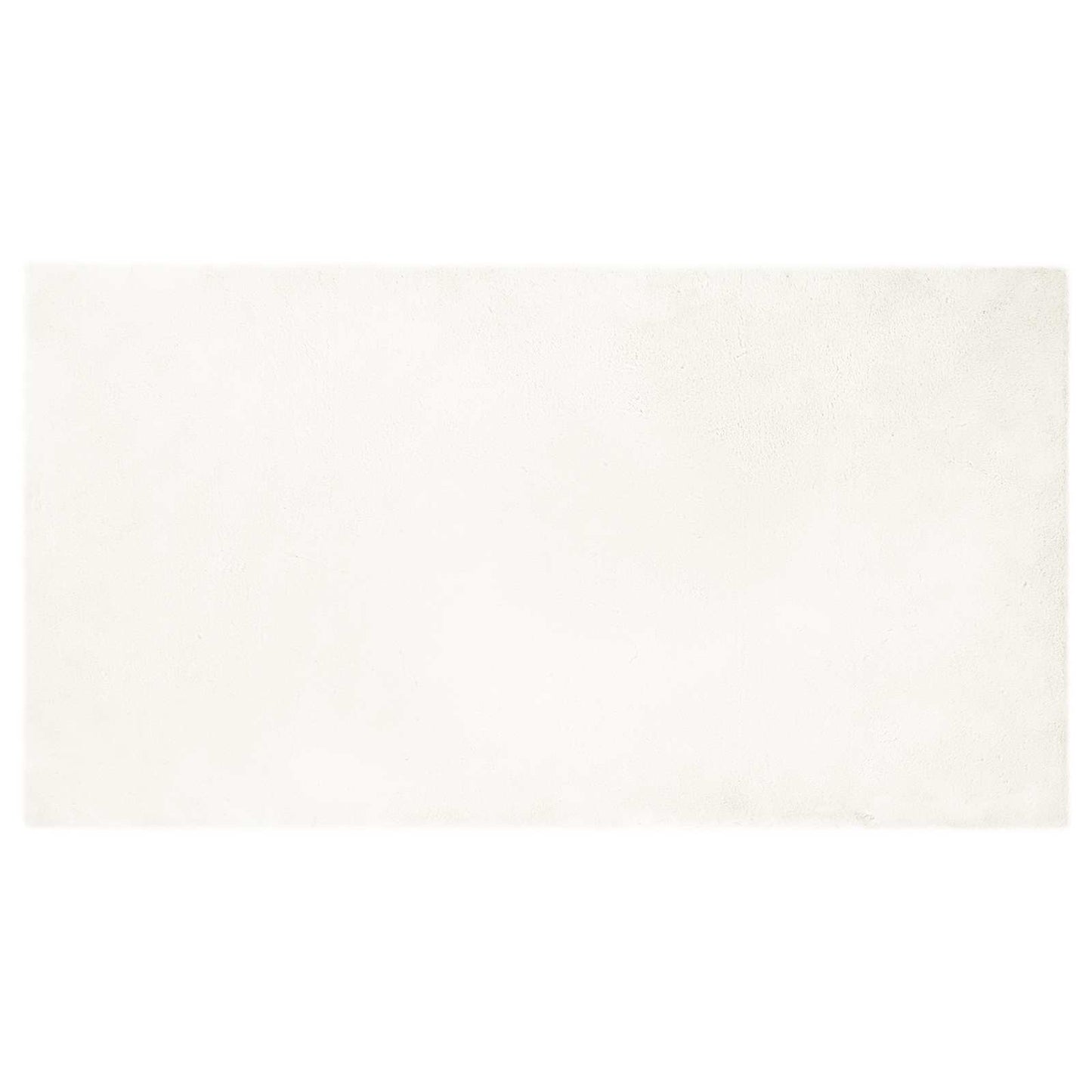 Anti-Slip Faux Rabbit Fur Rug OLITE Cream 80 x 150 cm Polyester