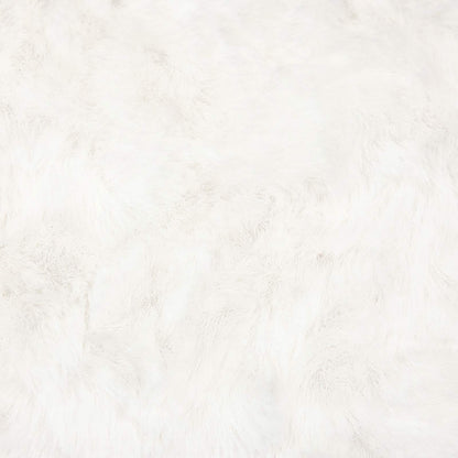 Anti-Slip Faux Rabbit Fur Rug OLITE Cream 80 x 200 cm Polyester