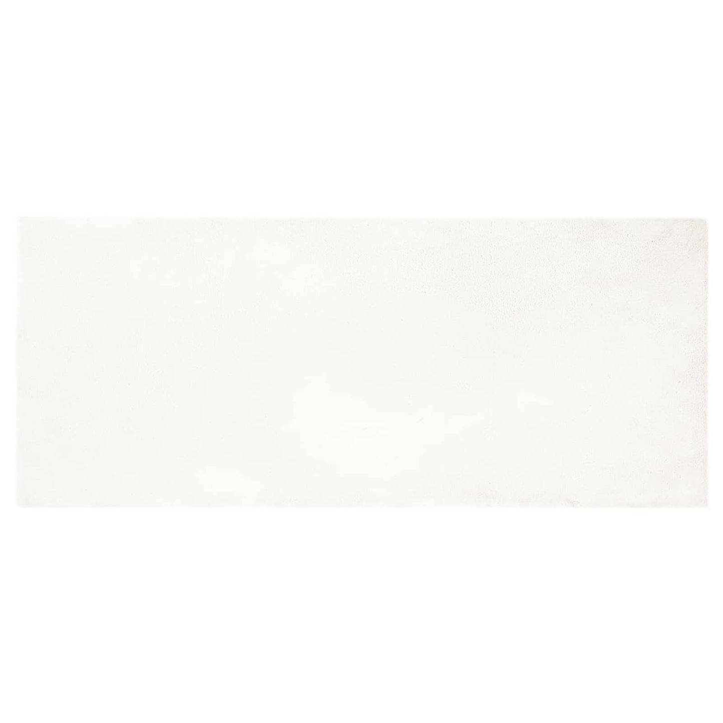 Anti-Slip Faux Rabbit Fur Rug OLITE Cream 80 x 200 cm Polyester
