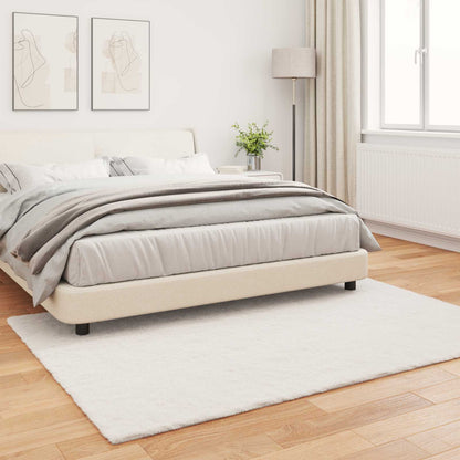 Anti-Slip Faux Rabbit Fur Rug OLITE Cream 120 x 170 cm