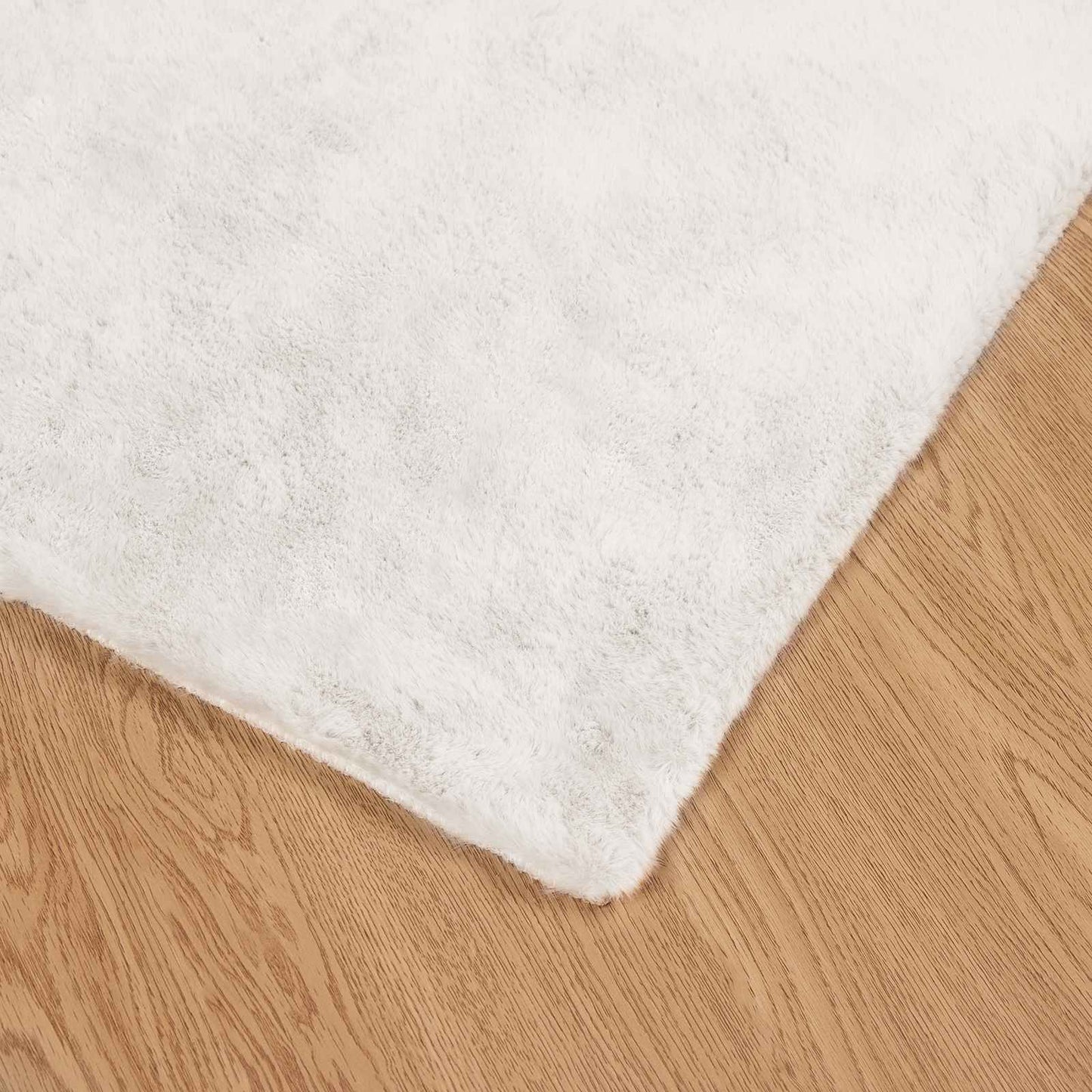 Anti-Slip Faux Rabbit Fur Rug OLITE Cream 160 x 230 cm