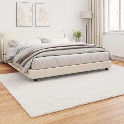 Anti-Slip Faux Rabbit Fur Rug OLITE Cream 240 x 340 cm
