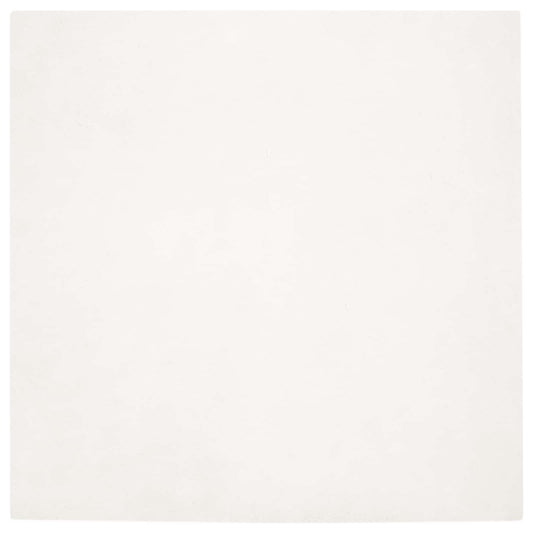 Anti-Slip Faux Rabbit Fur Rug OLITE Cream 160 x 160 cm