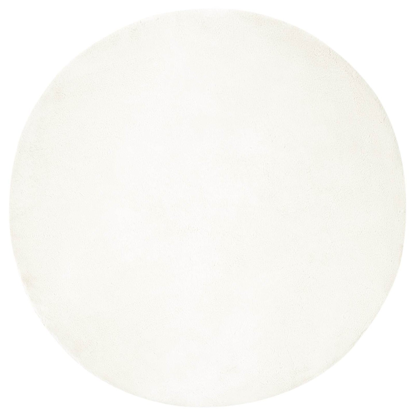 Anti-Slip Faux Rabbit Fur Rug OLITE Cream Ø 160 cm Polyester
