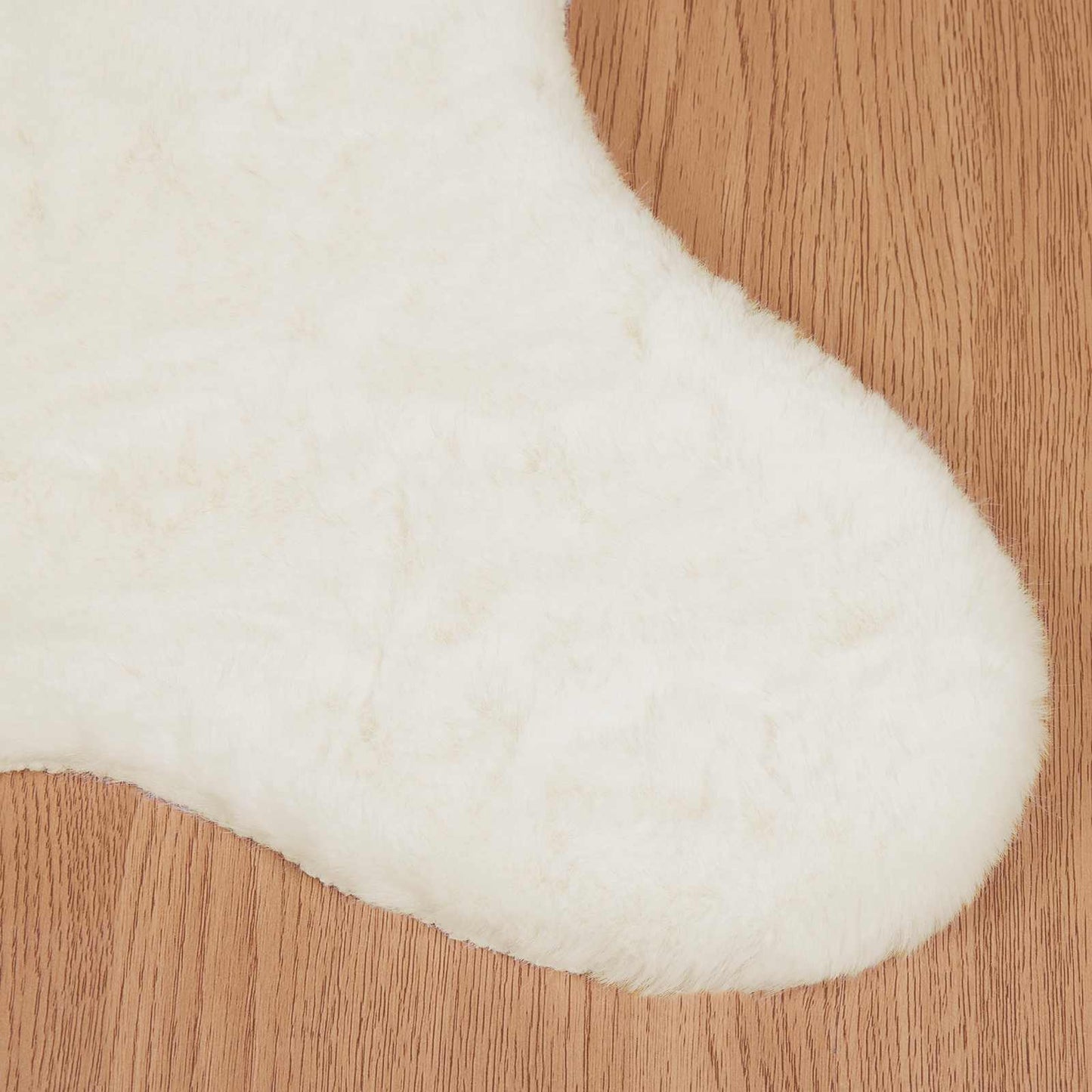 Anti-Slip Faux Rabbit Fur Rug OLITE Cream 50 x 80 cm Polyester
