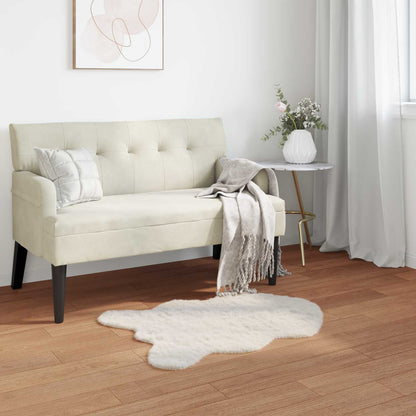 Anti-Slip Faux Rabbit Fur Rug OLITE Cream 80 x 120 cm Polyester