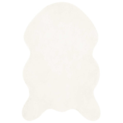 Anti-Slip Faux Rabbit Fur Rug OLITE Cream 80 x 120 cm Polyester