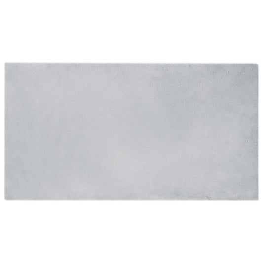 Anti-Slip Faux Rabbit Fur Rug OLITE Grey 60 x 110 cm Polyester