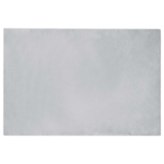 Anti-Slip Faux Rabbit Fur Rug OLITE Grey 120 x 170 cm Polyester
