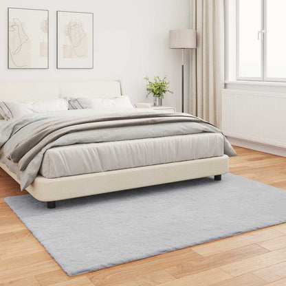 Anti-Slip Faux Rabbit Fur Rug OLITE Grey 140 x 200 cm Polyester