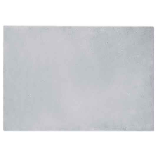 Anti-Slip Faux Rabbit Fur Rug OLITE Grey 140 x 200 cm Polyester