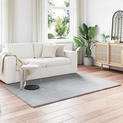 Anti-Slip Faux Rabbit Fur Rug OLITE Grey 160 x 230 cm Polyester