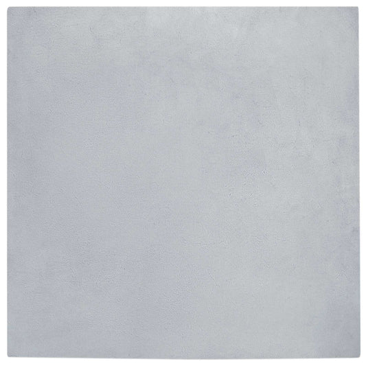 Anti-Slip Faux Rabbit Fur Rug OLITE Grey 160 x 160 cm Polyester